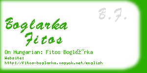 boglarka fitos business card